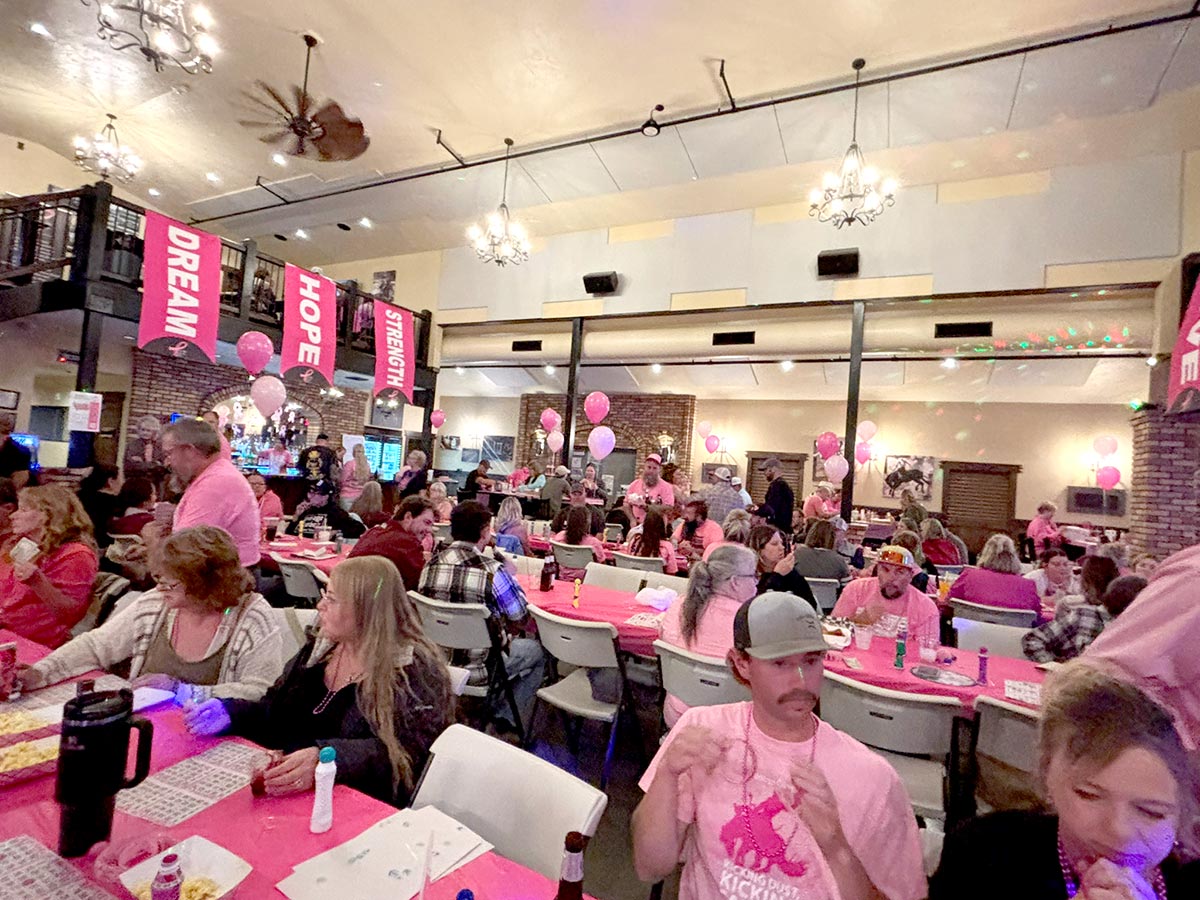 A group of people at the Pink Bingo event in 2025