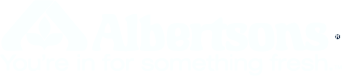 Logo - Albertsons with a tagline of "You're in for something fresh."