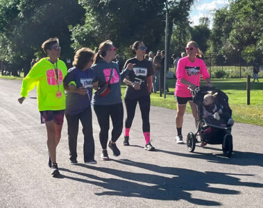 Women walking at the Chokecherry Run